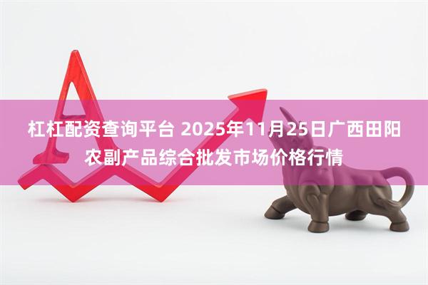杠杠配资查询平台 2025年11月25日广西田阳农副产品综合批发市场价格行情